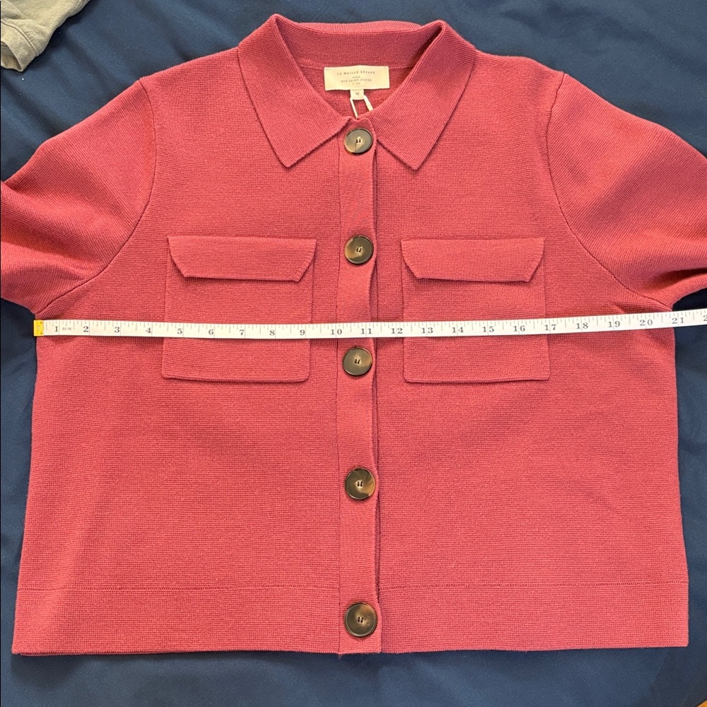 NWT Sézane Betty Cardigan Rosewood - Picture 9 of 10